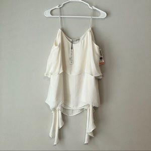 Alice + Olivia Maribel Drape Silk Camisole